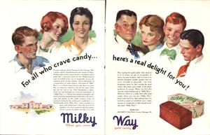 1929 MILKY WAY CANDY BARS old magazine chocolate advertisement spread MARS, INC. - Picture 1 of 3