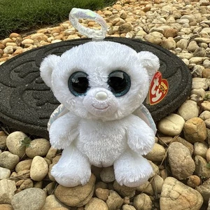 Ty Beanie Boos - HALO the Angel Bear (6 Inch) 6" (NEW WITH TAGS) - Picture 1 of 1