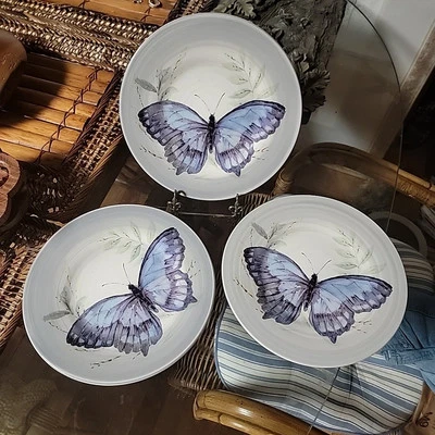 3 Platos Mariposa 9" Mariposas Vivas del Sur Portugal Naturaleza Primavera Tierra Foto 1 de 4