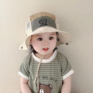 Korean Style Baby Sun Hat Anti UV Children Fisherman Hat Travel - Picture 1 of 15