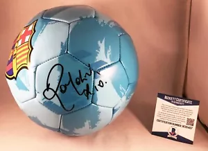 Ronaldinho Signed Soccer Ball FC Brasil Barcelona Barca Beckett BAS COA - Picture 1 of 1