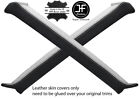 BLACK & WHITE 2X A POST PILLAR REAL LEATHER COVERS FITS DATSUN 280ZX 1979-1981