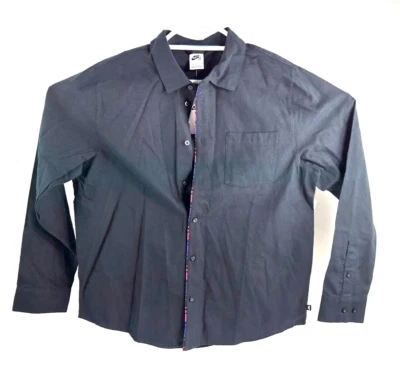 Camiseta Nike SB Skateboarding Top Abotonada LS Negra Para Hombre Talla L DH2660-010 Foto 1 de 4