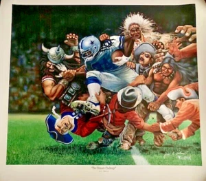 TEXAS LATINO ARTIST JOE R VILLARREAL Signed Art Print The Ultimate Challenge - Picture 1 of 1