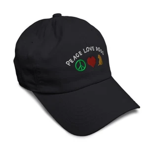 Twill Cotton Soft Women Baseball Cap Peace Love Dogs Embroidery Dad Hats for Men - Picture 1 of 55