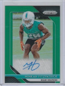 2018 Prizm Minkah Fitzpatrick RC ROOKIE GREEN PRIZM SSP AUTOGRAPH AUTO Steelers - Picture 1 of 2