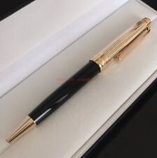 Luxury 163 Metal Series Lines Golden + Black Color 0.7mm Ink Ballpoint Pen