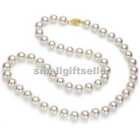 Aaaaa Japanese Akoya Cultured Pearl 7Mm,14K Yellow Gold Necklace 18" Top Grading