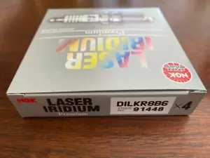 NGK 91448 Bujía de encendido de iridio láser DILKR8B6 - Paquete de 4 - Imagen 1 de 3