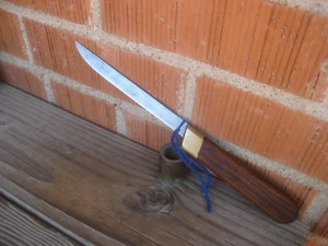 Cuchillo de filete de pescador flexible de carbono de la década de 1950 hoja de 6" * SIN MARCA * ITALIA - Imagen 1 de 9