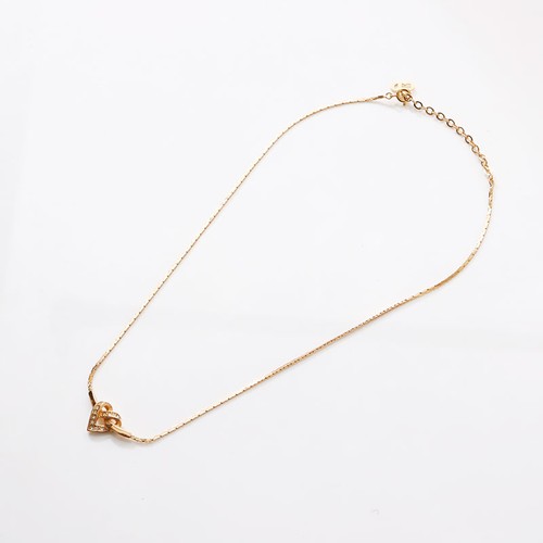 Collana Christian Dior strass cuore logo CD oro WS13112