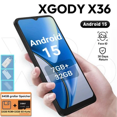 2025 Neu Smartphone Handy Android15 6,5 Zoll Ohne Vertrag 2Sim 8Core 7GB+64GB 4G - Bild 1 von 4