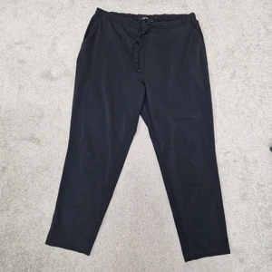 Rohan Springback Trousers UK 18 Black Outdoor Lightweight Pull On Pockets - Picture 1 of 11