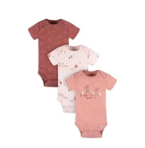 3 BÉBÉ FILLE nouveau-né 1 lot de 3 GERBER ONSIES - Neuf avec étiquette (USA) - Photo 1/10