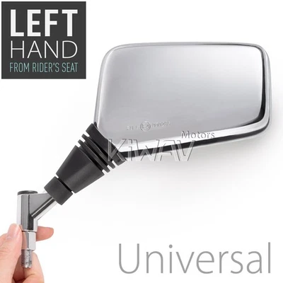 Espejo retrovisor 10mm estándar ladrillo cromado mano izquierda se adapta a Suzuki C109RT M109R C50 M90 Foto 1 de 4