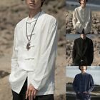White Men's Spring Autumn Vacation Holiday Daily Blouse Shirt Long Sleeve