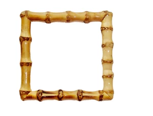 Vintage Natural Bamboo Square Bracelet / Bangle - Picture 1 of 9
