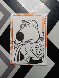 2006 SDCC Inkworks Sketch Card BRIAN as SUPERMAN Family Guy TONE RODRIGUEZ 1/1 - Picture 1 of 2