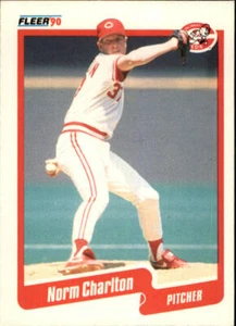 1990 Norm Charlton Fleer Baseball Card #416 - Picture 1 of 2
