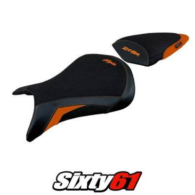 川崎忍者ZX6R 2007 2008座椅套Tappezzeria Ultragrip橙色黑色 — 第 1/4 张图片