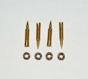 (4 Pk) Idle Air / Fuel Mixture Screws Brass Cork Gaskets Fits: Holley 4150 4500 - Picture 1 of 2