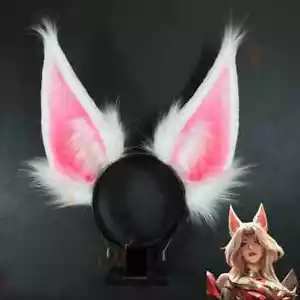 Accessorio costume Halloween LoL Hall of Fame Ahri coda orecchie di volpe anime cosplay - Foto 1 di 11