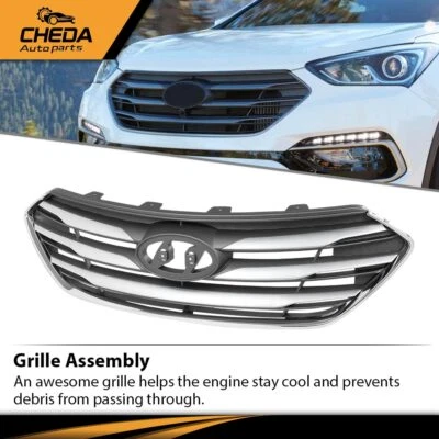 Parrilla de montaje de parachoques delantero deportivo para Hyundai Santa Fe 2017-18 Foto 1 de 4