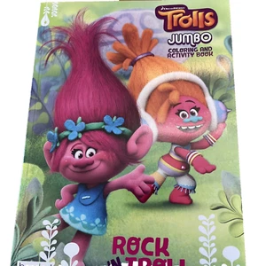 Dreamworks Trolls Jumbo Coloring and Activity Book Rock n Troll Kids Art 32 Page - Picture 1 of 7