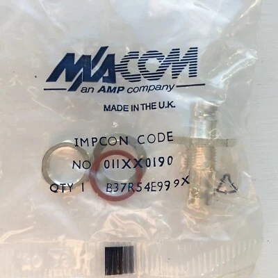 BNC Female To Female RF Adap, Patch Panel Chassis Mount Streight, MaCom 50ohm. - Image 1 of 3