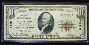 1929 $10 The Afb of HOMESTEAD, Pennsylvania - billete de circulación Ty1 - Imagen 1 de 2