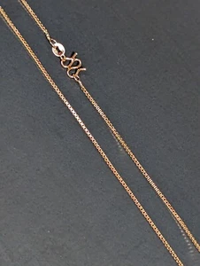 925 Sterling Silver Box Chain Necklace Rose Gold Plated 17.5" - Picture 1 of 18