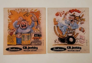 1977 CB JEEBIES Sunbeam Bread Juego de tarjetas adhesivas plancha 2/25 mecedora loción - Imagen 1 de 2