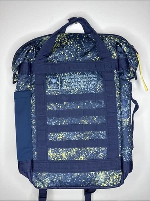 Under Armour UA Project Rock Box Duffle Backpack Training Gym Bag Blue Gold NWT - Image 1 of 4