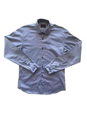 Jared Lang Men's Size Medium Blue Slim Fit Long Sleeve Button Down Shirt - Image 1 of 4