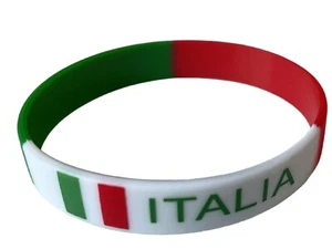 2 PIEZAS. MINI BANDERA ITALIA PULSERA ITALIANA PULSERA PULSERA DE SILICONA - Imagen 1 de 3