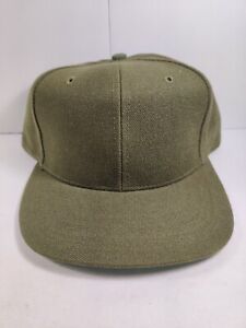 VTG Snapback Hat Wool Blend Green Cap NOS Otto blank