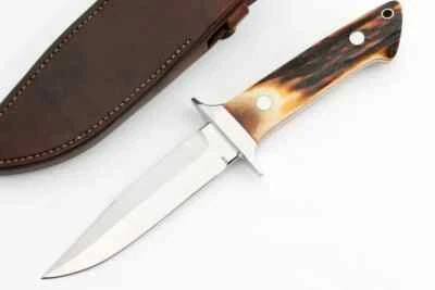 Handmade Bob Loveless Knife, Hunting Knife, Custom Handmade Knife, Stag horn - Image 1 of 3
