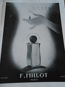 PUBLICITE 1938 Parfums F. Millot Récital - Imagen 1 de 1