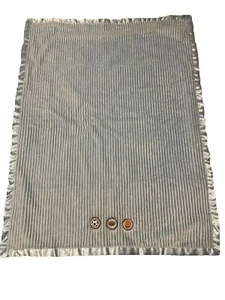 Beansprout Blue Baby Blanket Sports Soccer Football Basketball with Satin Trim - Picture 1 of 14