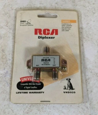 Factory Sealed RCA Universal Diplexer DBS Direct Broadcast Satellite D920 - Image 1 of 2