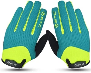 ETC Peak MTB Gloves - Black Green Yellow - Picture 1 of 1