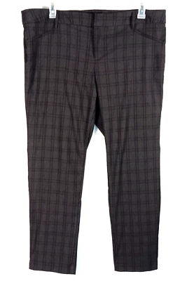 Pantalones de vestir para mujer Torrid talla 18S gris a cuadros modernos de lujo elásticos pierna recta Foto 1 de 4