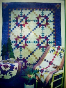 Stars in the Woods traditional blocks quilt pattern uncut Pine Tree Lodge - Picture 1 of 3
