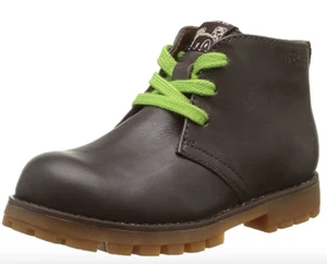 Camper Kinder/Jugend Compas braune Leder/Wildleder Reißverschluss & Schnürstiefeletten Schuhe - Bild 1 von 7