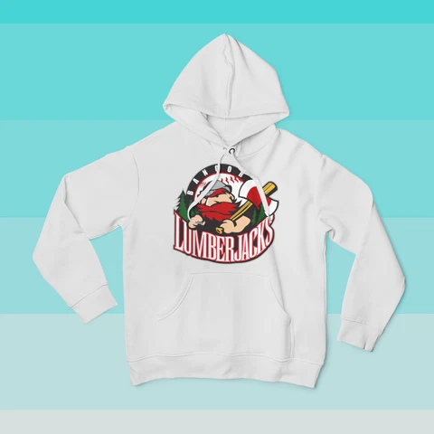 Bangor Lumberjacks hooded sweatshirt hoodie Northeast League baseball Blue Ox Cover
