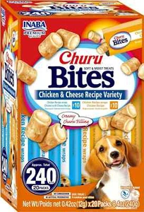 INABA Churu Bites Dog Treat, Grain-Free, Baked Chicken Filled with Churu, Recipe - Picture 1 of 3