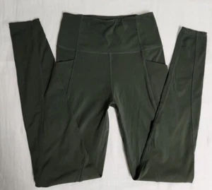 COTTON ON sz XS 8 PANTS High Waist Sports Gym Full Length KHAKI Stretch #B6 - Picture 1 of 7