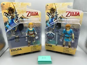 Legend of Zelda Link And Princess Zelda - Jakks Pacific - Set Of Two Figures - Picture 1 of 2
