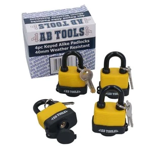 40mm Keyed Alike Padlocks Security Locks Weather Resistant + Waterproof - Picture 1 of 19