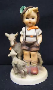 HUMMEL GOEBEL Porcelain Figurine #200/0 Little Goat Herder 4.5" TMK-3 - Imagen 1 de 5